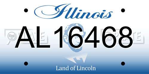 AL16468 Illinois License Plate