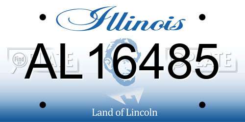 AL16485 Illinois License Plate