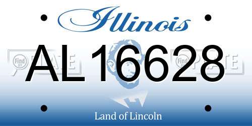 AL16628 Illinois License Plate