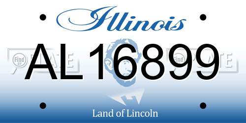 AL16899 Illinois License Plate