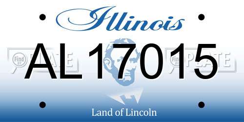 AL17015 Illinois License Plate