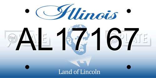 AL17167 Illinois License Plate