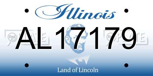 AL17179 Illinois License Plate