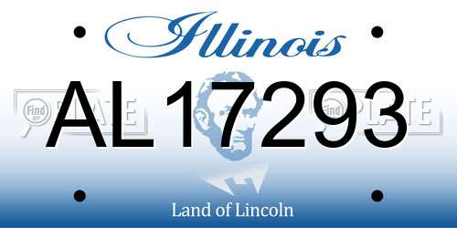 AL17293 Illinois License Plate