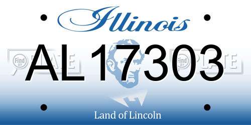 AL17303 Illinois License Plate
