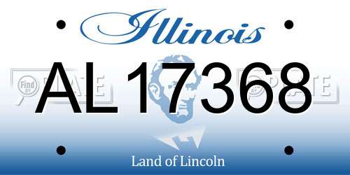 AL17368 Illinois License Plate