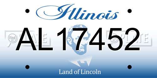 AL17452 Illinois License Plate