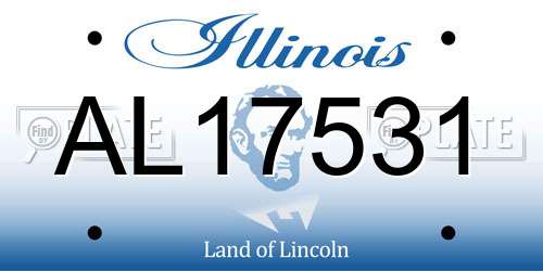 AL17531 Illinois License Plate