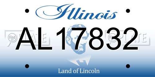 AL17832 Illinois License Plate