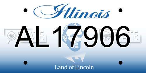 AL17906 Illinois License Plate