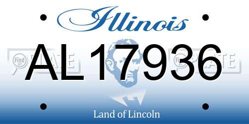 AL17936 Illinois License Plate