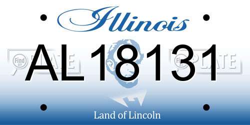 AL18131 Illinois License Plate