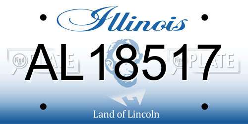 AL18517 Illinois License Plate