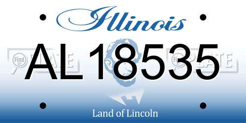 AL18535 Illinois License Plate