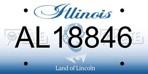 AL18846 Illinois License Plate