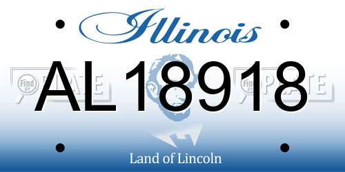AL18918 Illinois License Plate