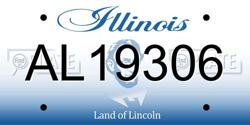 AL19306 Illinois License Plate