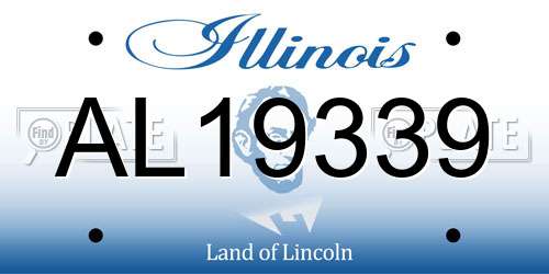 AL19339 Illinois License Plate