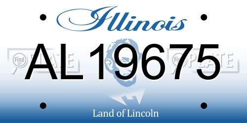 AL19675 Illinois License Plate