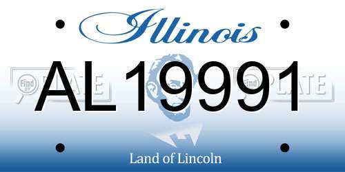 AL19991 Illinois License Plate