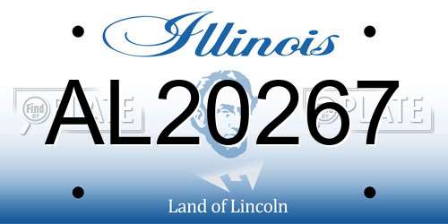 AL20267 Illinois License Plate