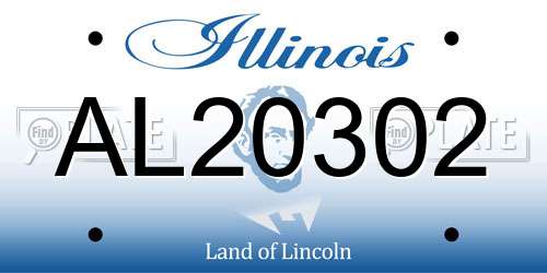 AL20302 Illinois License Plate
