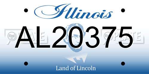 AL20375 Illinois License Plate