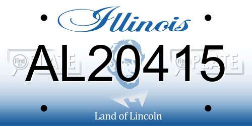 AL20415 Illinois License Plate