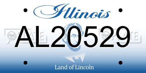 AL20529 Illinois License Plate