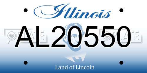 AL20550 Illinois License Plate