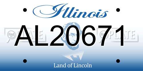 AL20671 Illinois License Plate