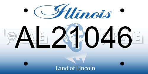 AL21046 Illinois License Plate