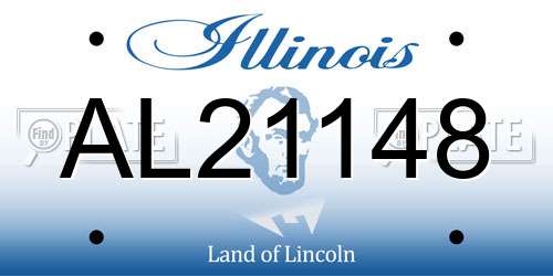 AL21148 Illinois License Plate