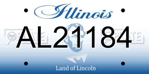 AL21184 Illinois License Plate