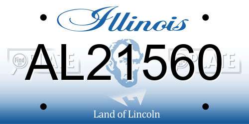 AL21560 Illinois License Plate