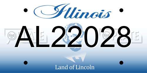 AL22028 Illinois License Plate