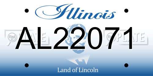 AL22071 Illinois License Plate