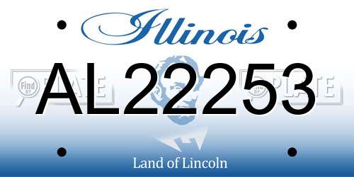AL22253 Illinois License Plate