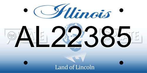 AL22385 Illinois License Plate