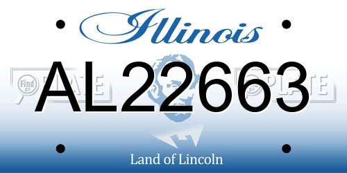 AL22663 Illinois License Plate