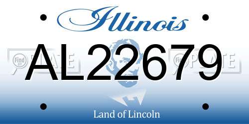 AL22679 Illinois License Plate
