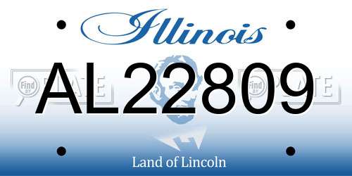 AL22809 Illinois License Plate