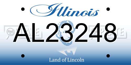 AL23248 Illinois License Plate
