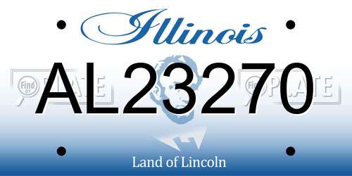 AL23270 Illinois License Plate