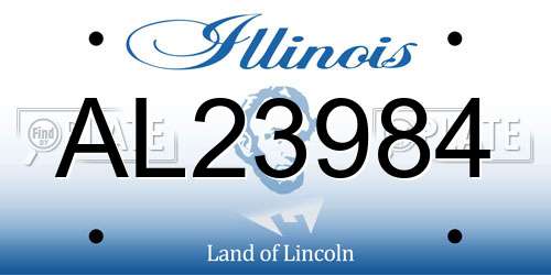 AL23984 Illinois License Plate