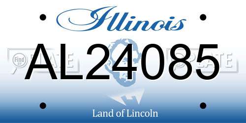 AL24085 Illinois License Plate