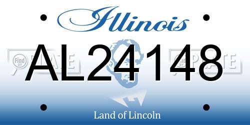 AL24148 Illinois License Plate