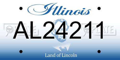 AL24211 Illinois License Plate