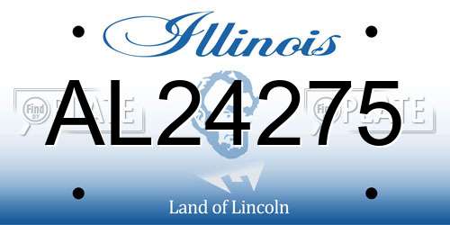 AL24275 Illinois License Plate