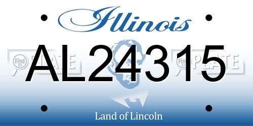 AL24315 Illinois License Plate